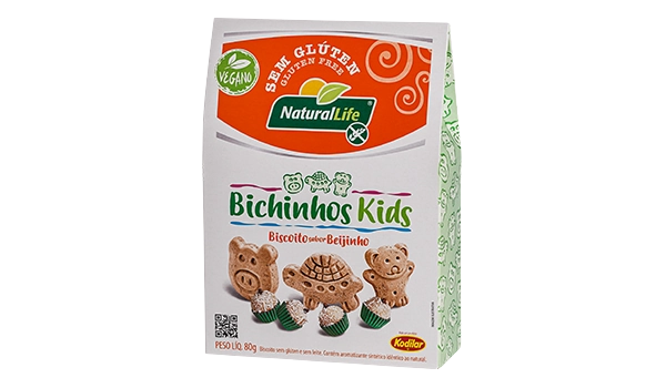 Bisc Natural Life Bichinhos Kids 80g Beijinho