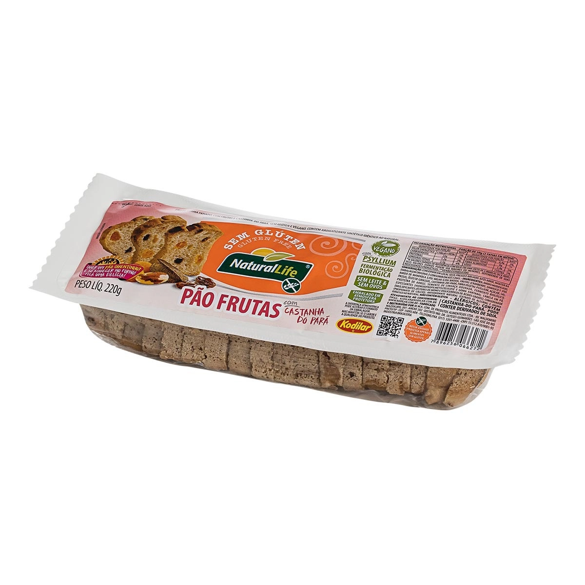 Pao Kodilar Frutas Vegano S/g 220g