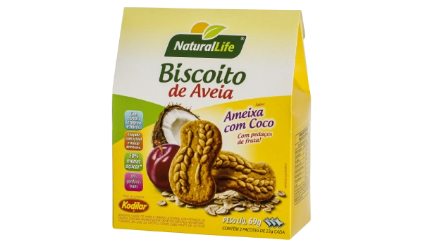 Bisc Aveia Kodilar Ameixa C/coco 69g