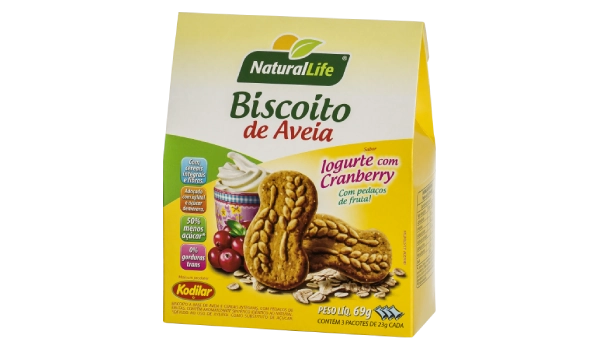 Bisc De Aveia Kodilar Iog C/cranberry 69g