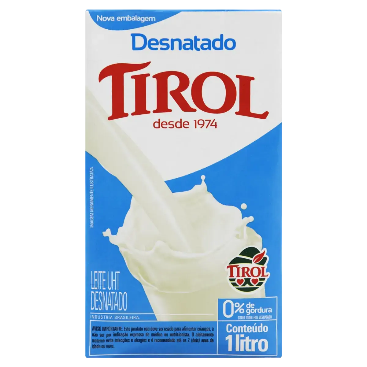 Leite Uht Desnatado Tirol Caixa 1l