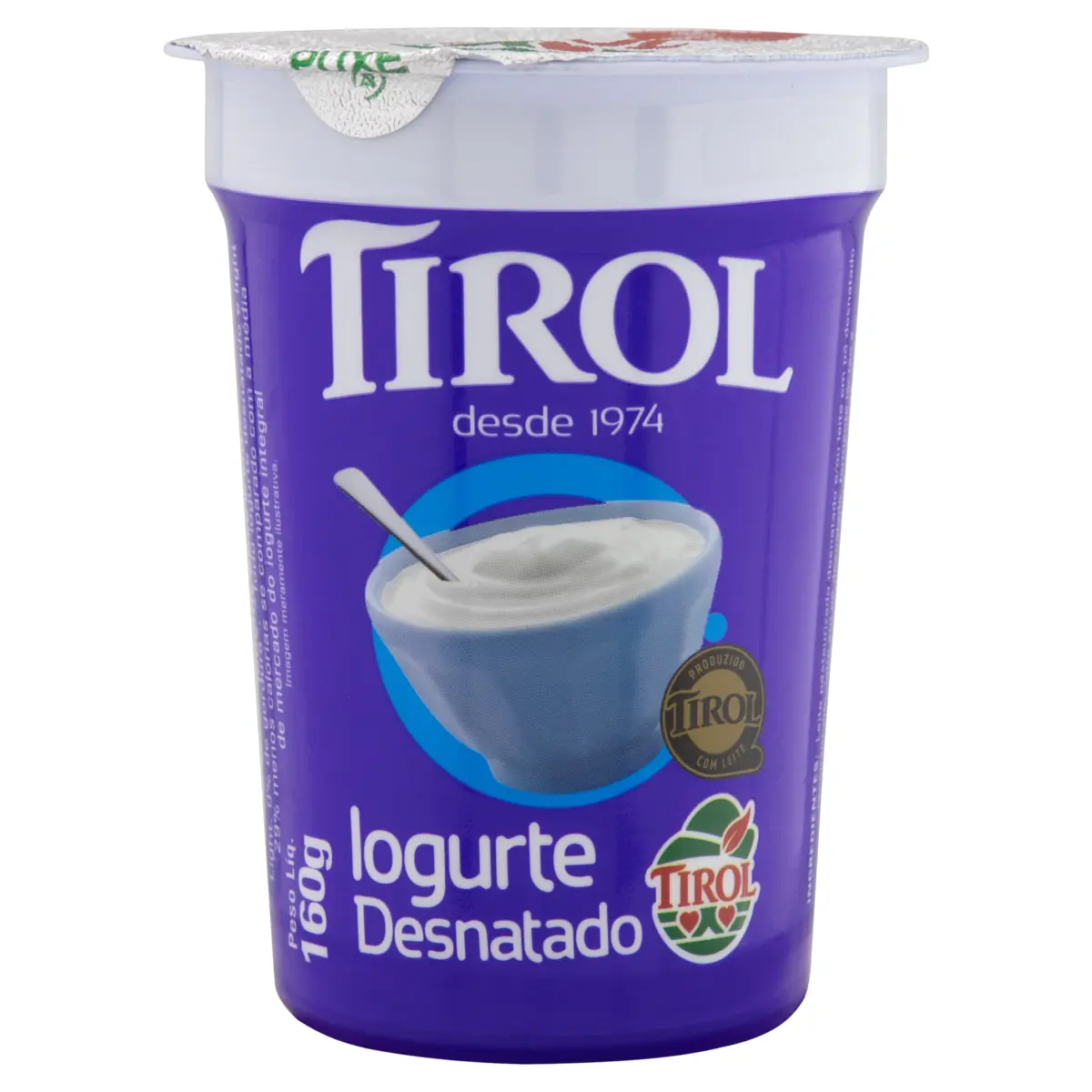 Iogurte Desnatado Tirol Copo 160g