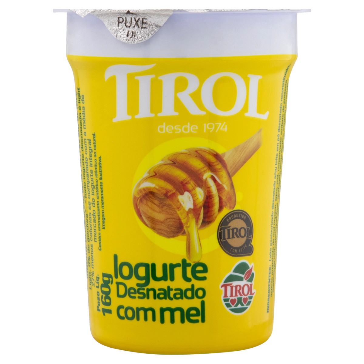 Iogurte Desnatado Com Mel Tirol Copo 160g