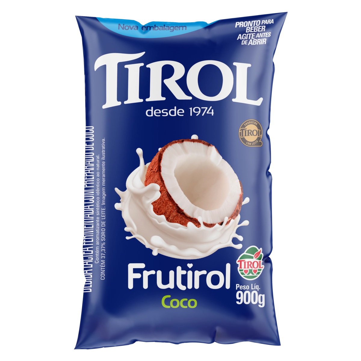 Bebida Láctea Fermentada Coco Tirol Frutirol Pacote 900g