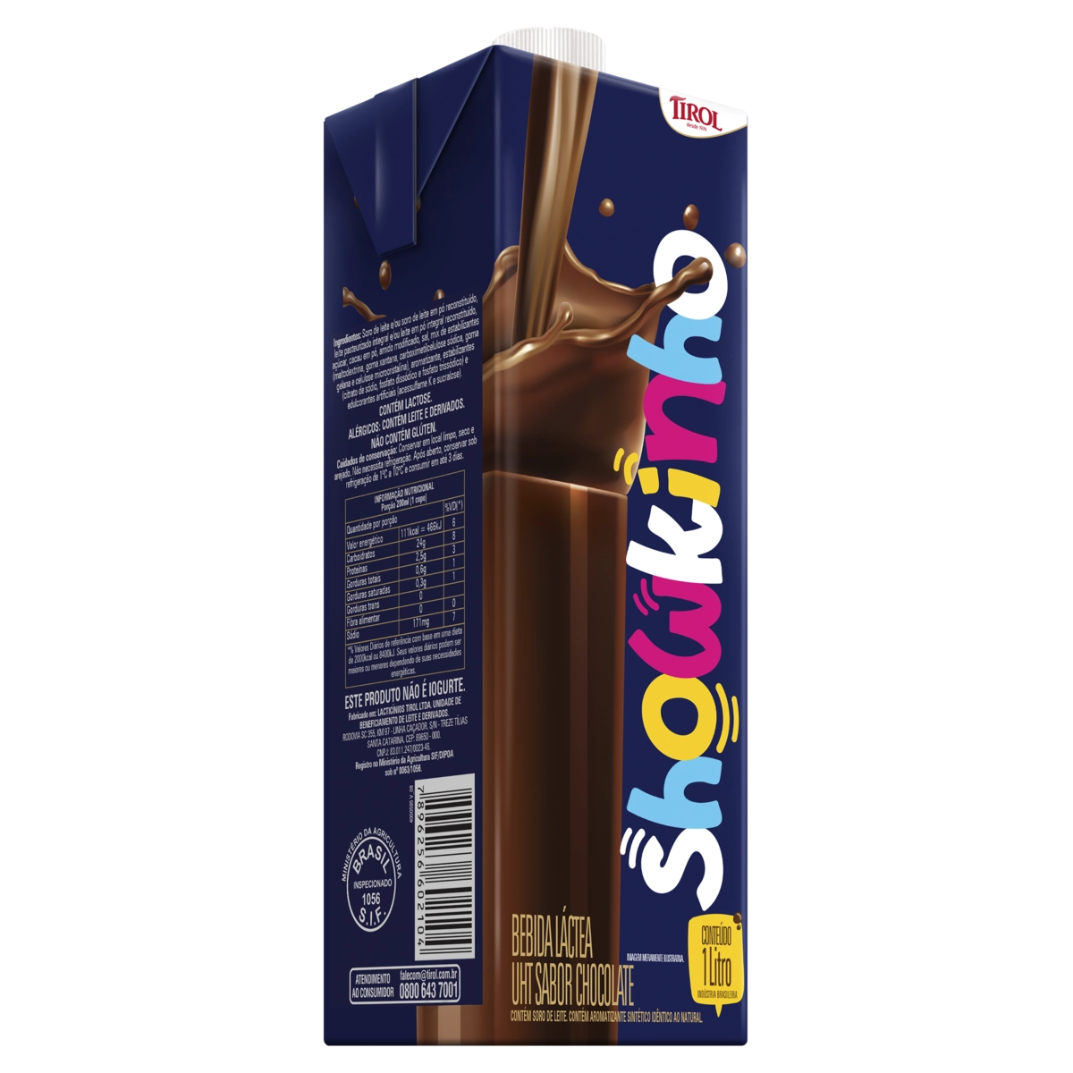 Bebida Láctea Uht Chocolate Showkinho Caixa 1l