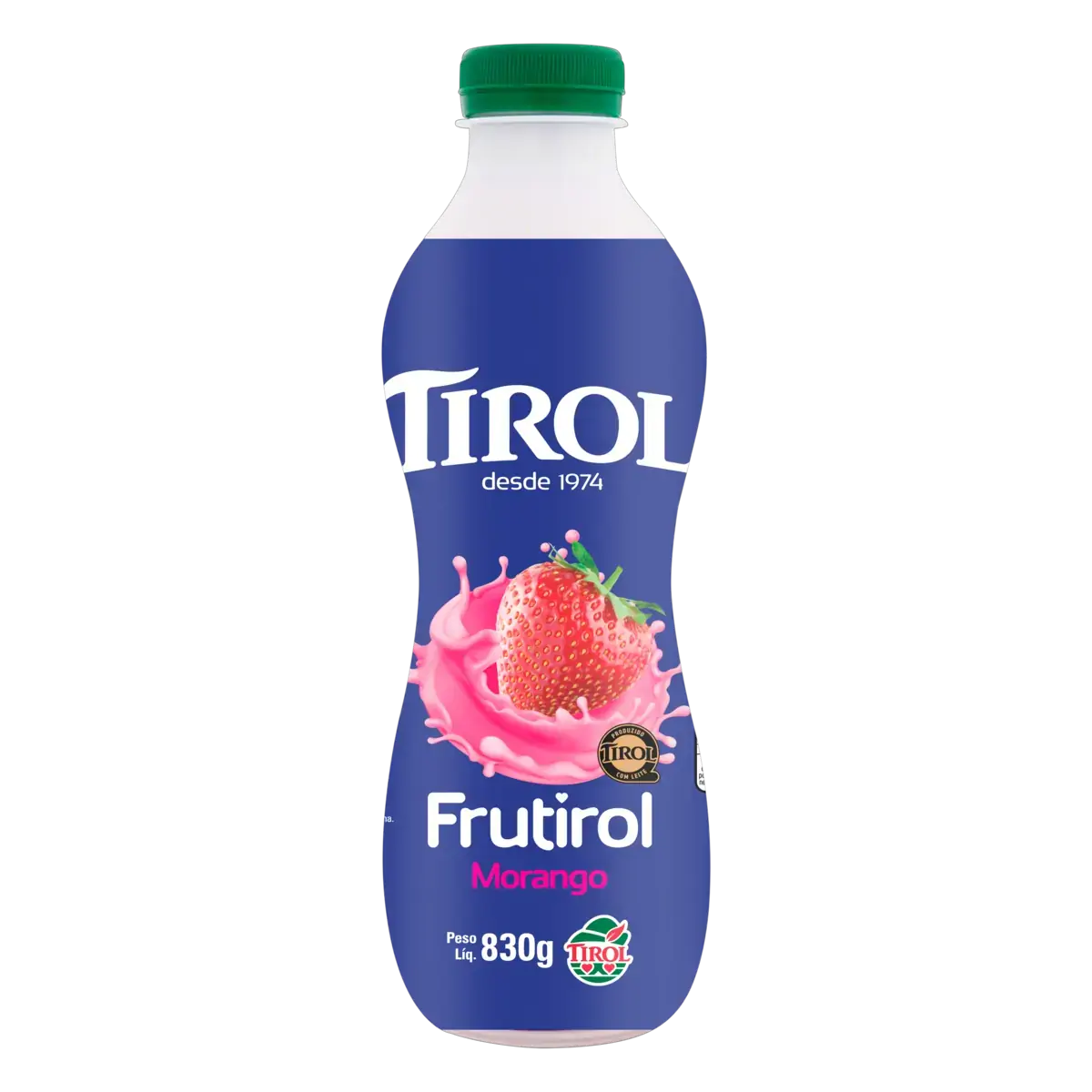 Bebida Láctea Fermentada Morango Tirol Frutirol Garrafa 830g