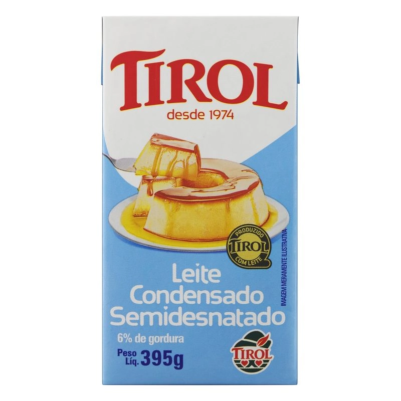 Leite Condensado Semidesnatado Tirol Caixa 395g