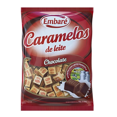 Caramelos De Leite Sabor Chocolate ? 660g Embaré