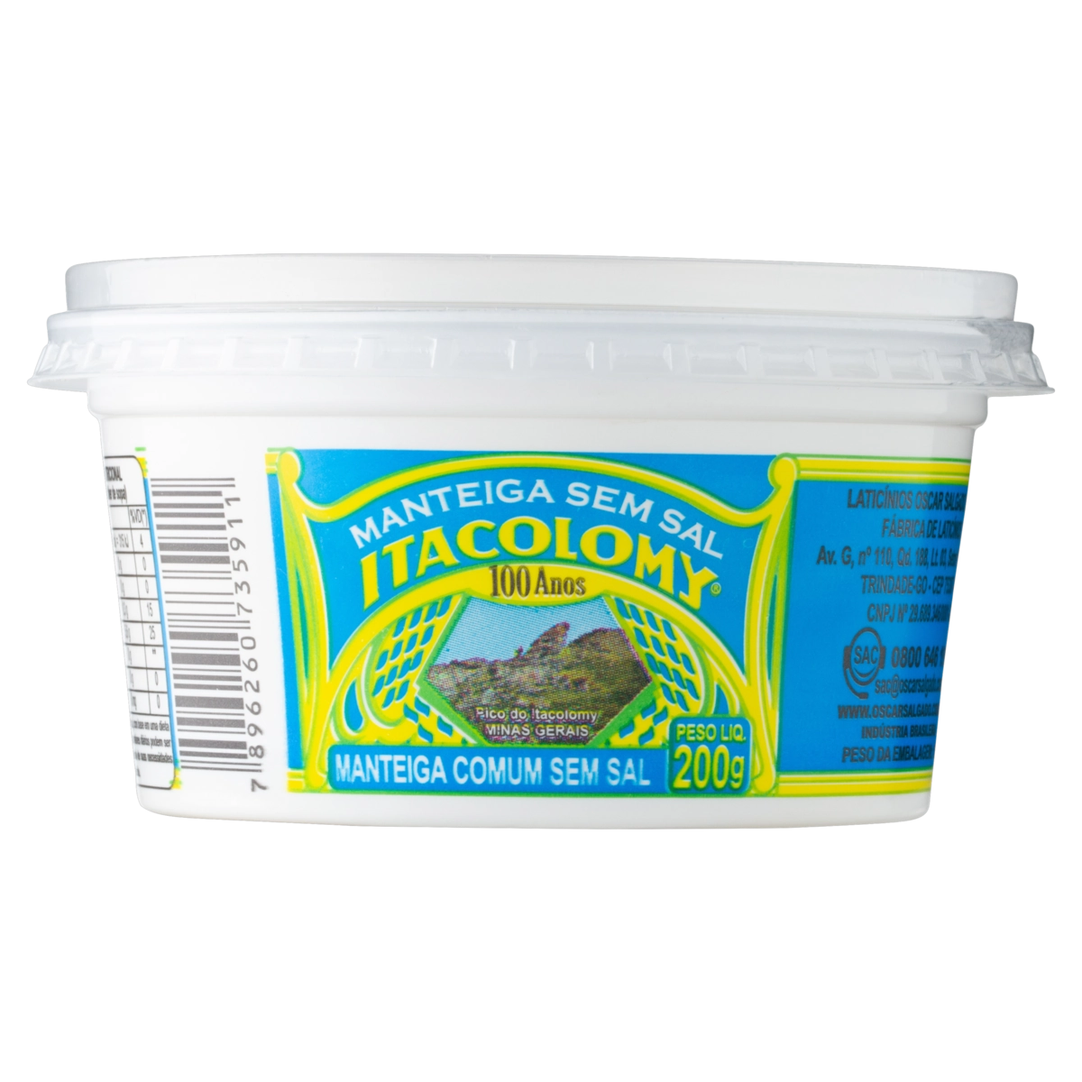 Manteiga Comum Sem Sal Itacolomy Pote 200g