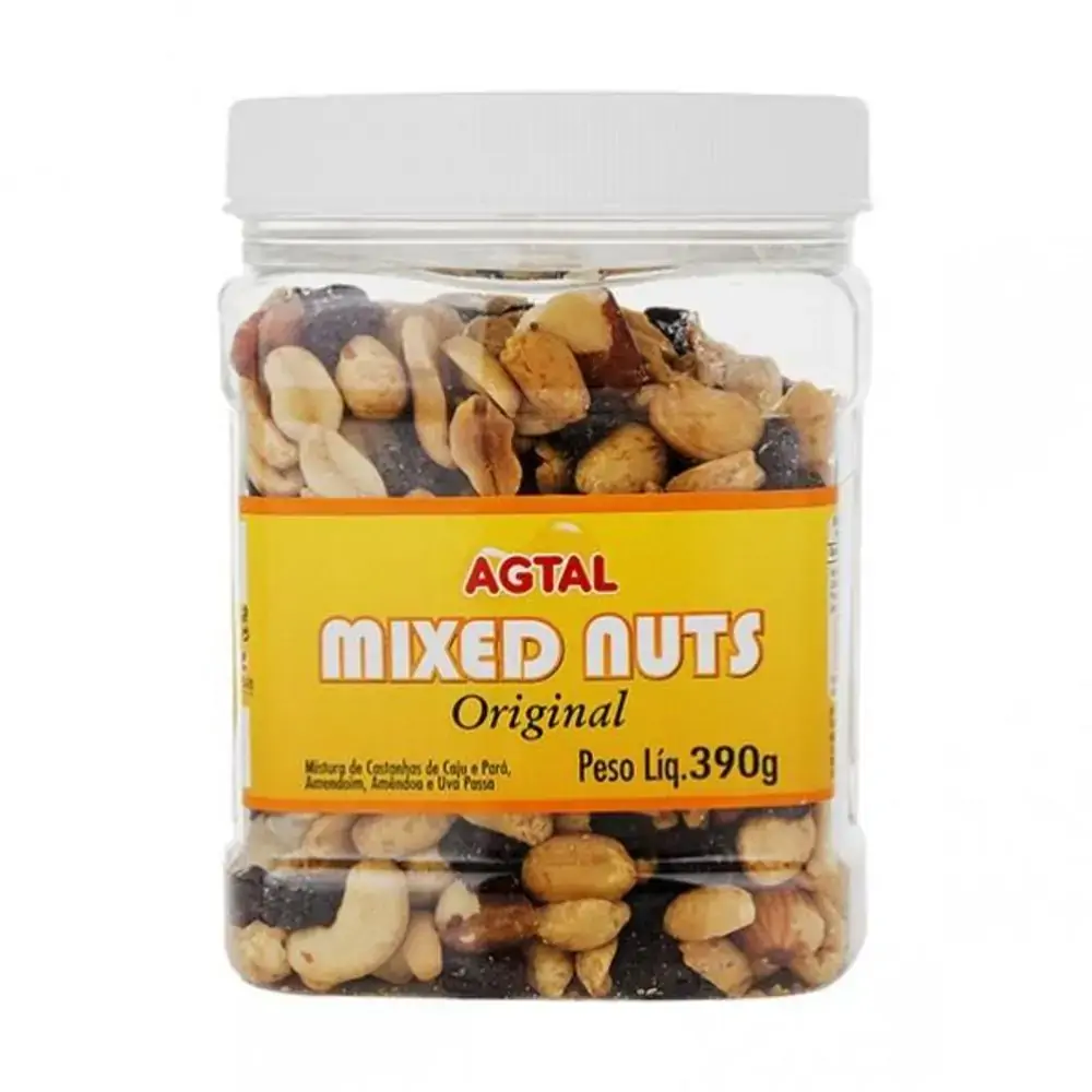 Mix De Castanha Original Agtal Mixed Nuts Pote 390g
