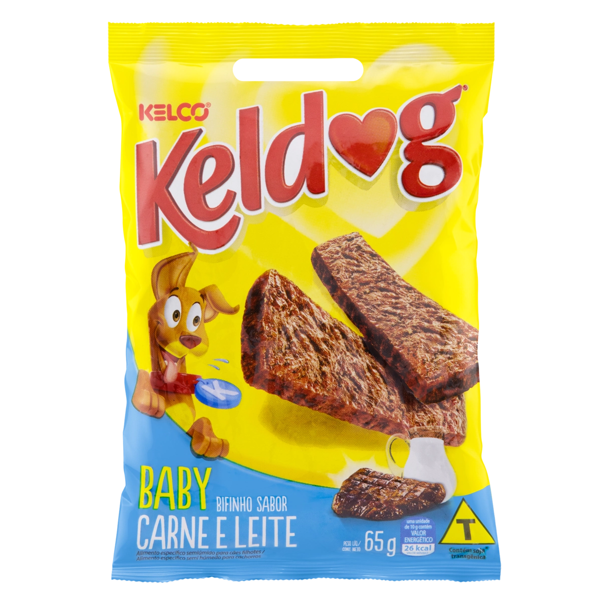 Bifinho Para Cães Filhotes Carne E Leite Keldog Pacote 65g