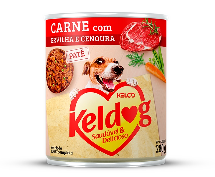 Alim.keldog Carne/ervilha/cenoura 280g