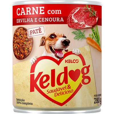 Racao Kelcat 280g Carne/ervilha/cenoura Lata