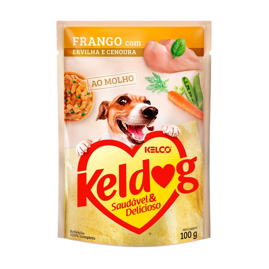 Alim P/caes Keldog Frango/erv/cen Sache 100g