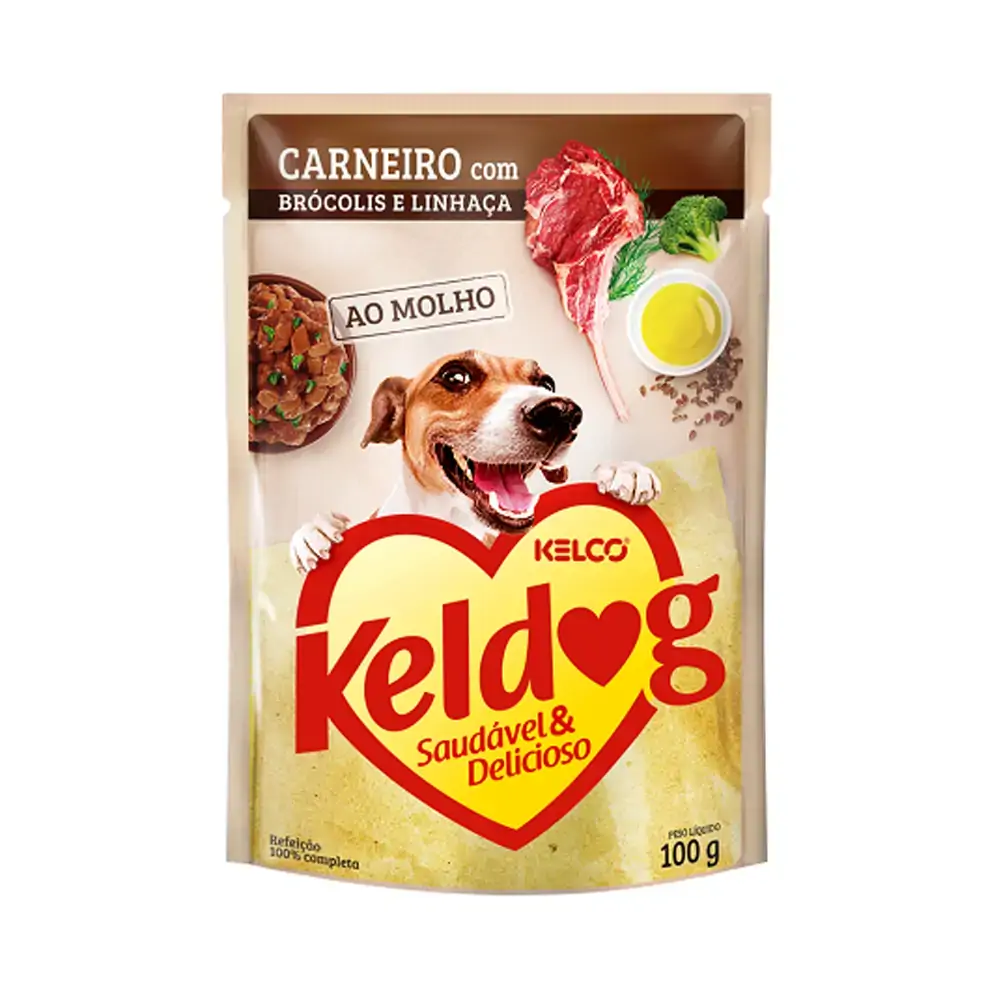 Alim P/caes Keldog Carn/broc/lin Sache 100g