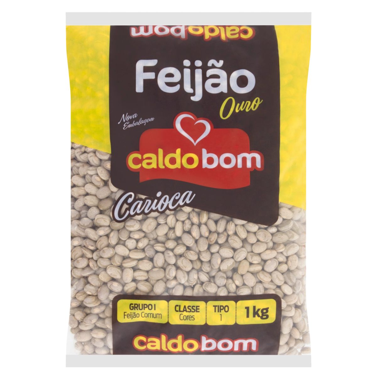 Feijao Carioca Caldo Bom 30x1kg Ouro
