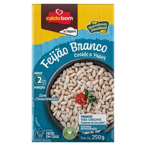 Feijao Caldo Bom Bco A Vapor 250g