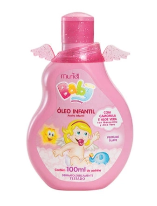 óleo Corporal Baby Muriel 100ml Rosa Unit