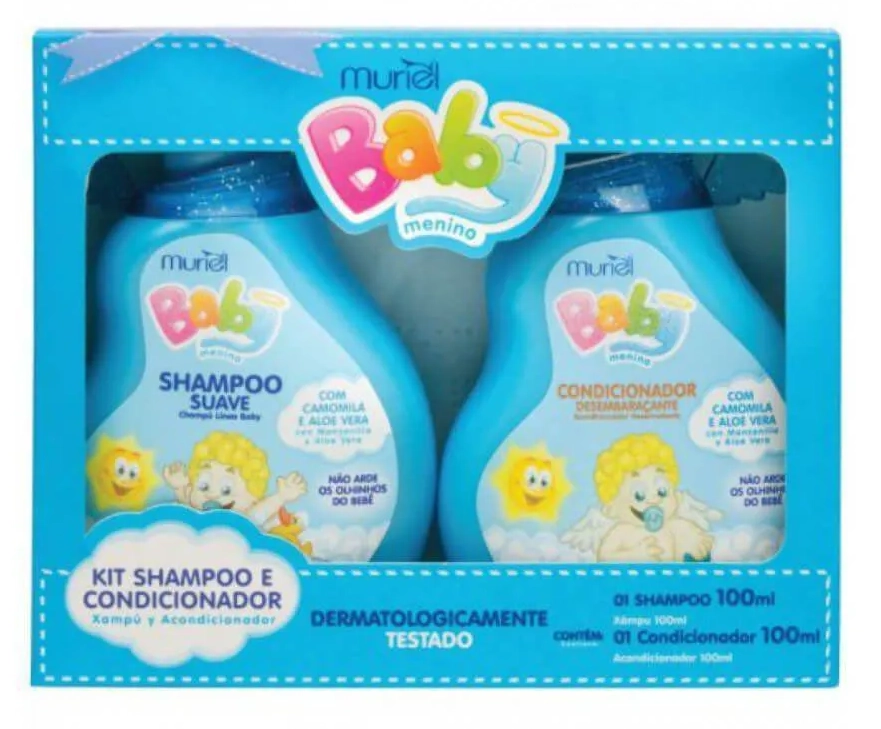 Kit Infantil Baby Muriel 100ml Shampoo Condicionador Menina Unit