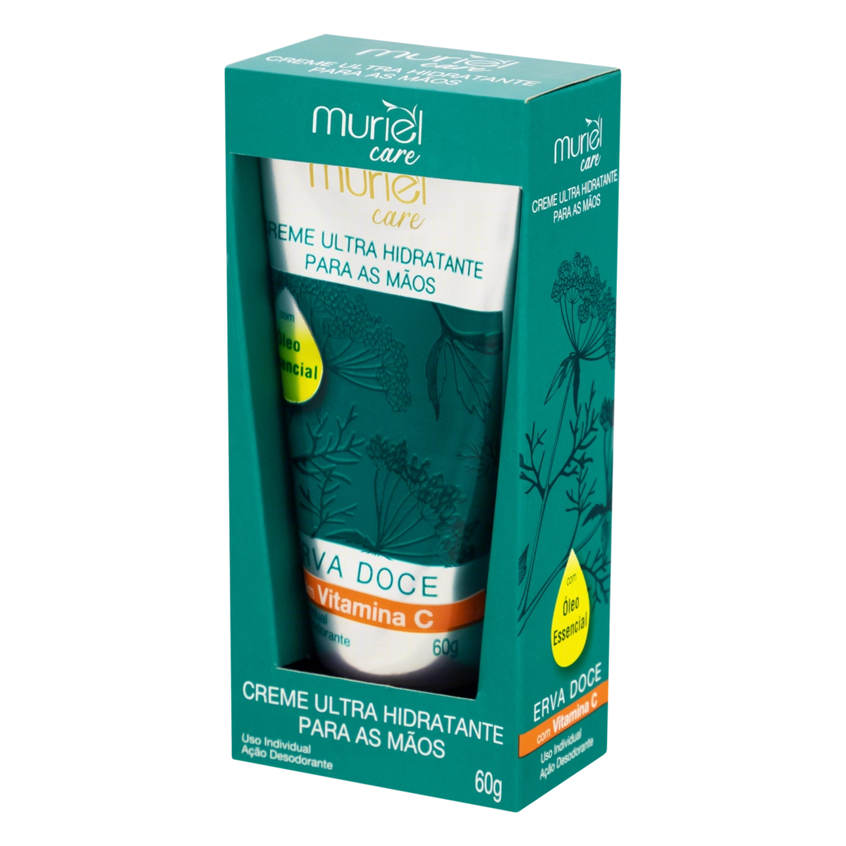 Creme Para As Mãos Ultra Hidratante Erva Doce Muriel Care Bisnaga 60g