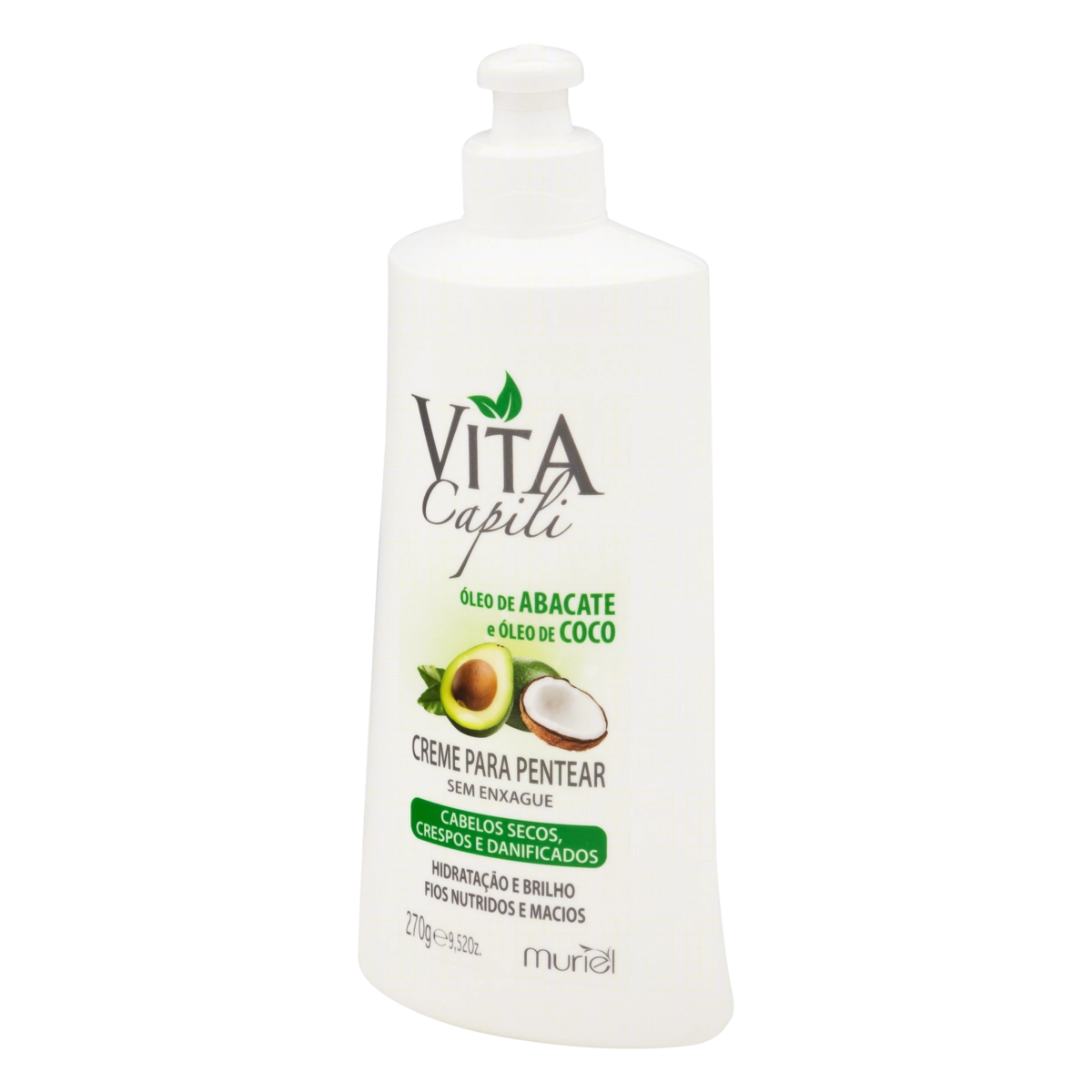 Creme Para Pentear Muriel Vita Capili Abacate Frasco 270g