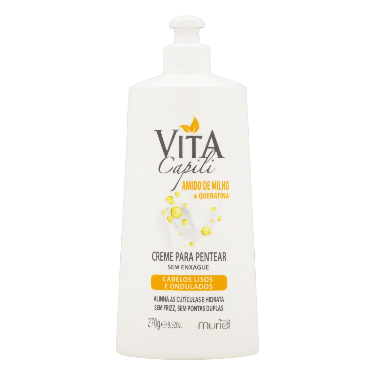 Creme Para Pentear Muriel Vita Capili Amido De Milho Frasco 270g