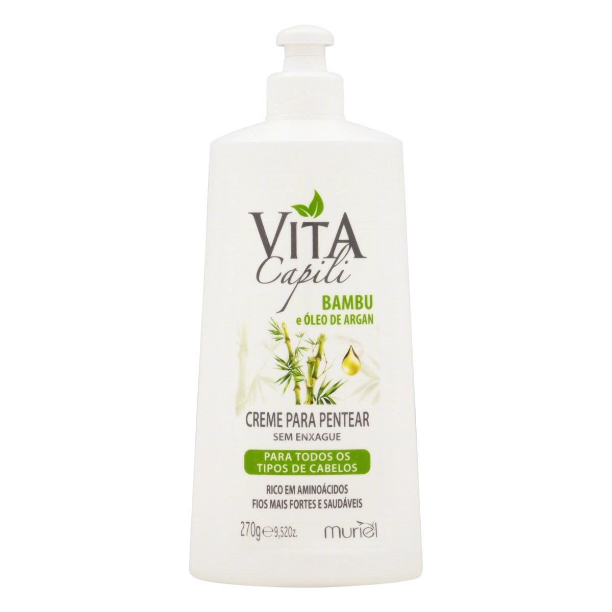 Creme Para Pentear Muriel Vita Capili Bambu Frasco 270g