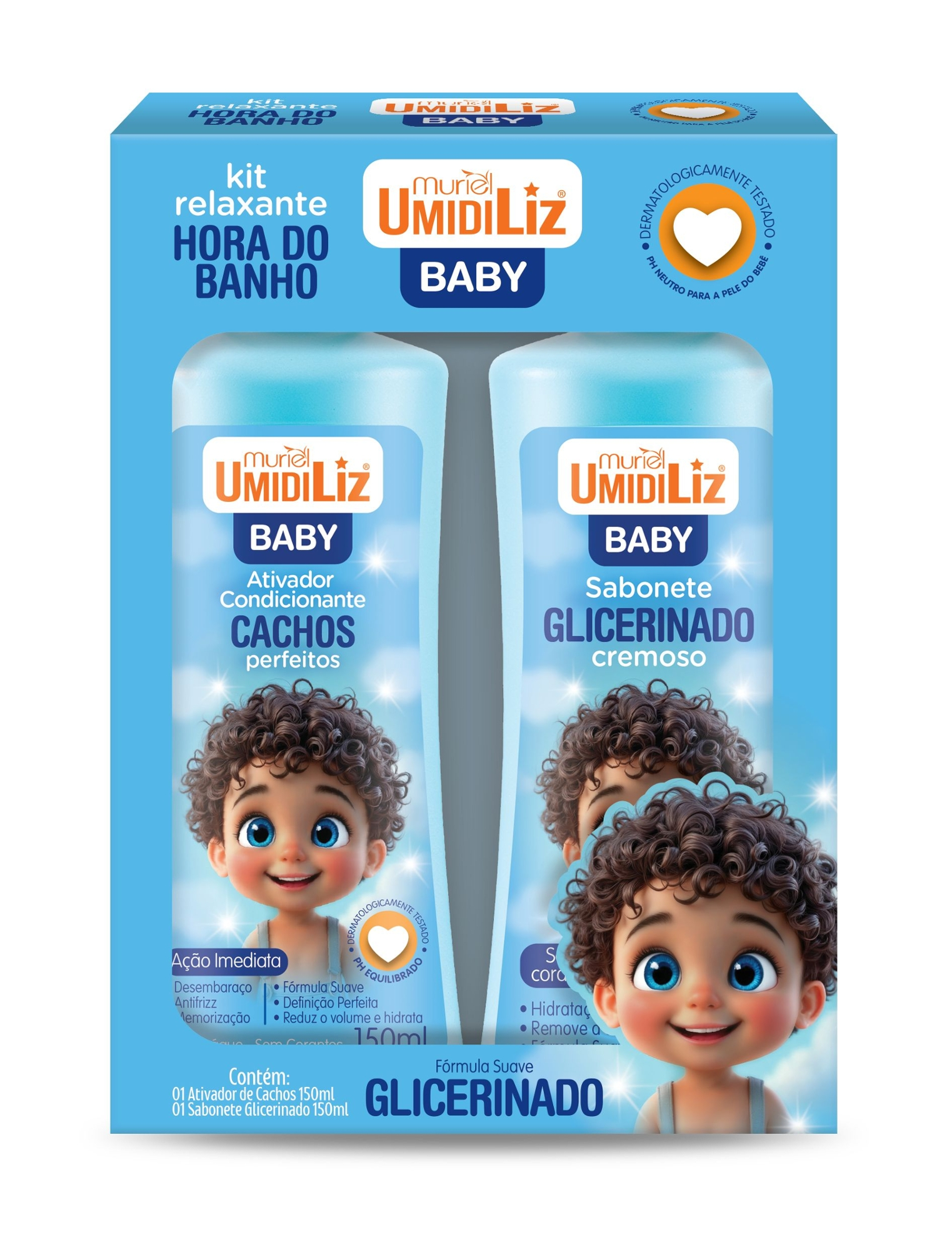 Kit Sab.liq Ativador Bay Azul Umidiliz 150ml