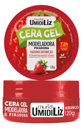 Cera Gel Model Fixadora Umidiliz 120g Morango