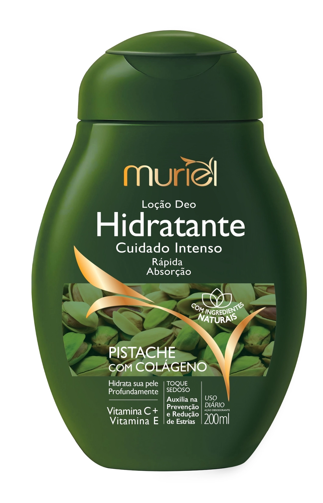 Locao Hidr Muriel 200ml Pistache Com Colageno