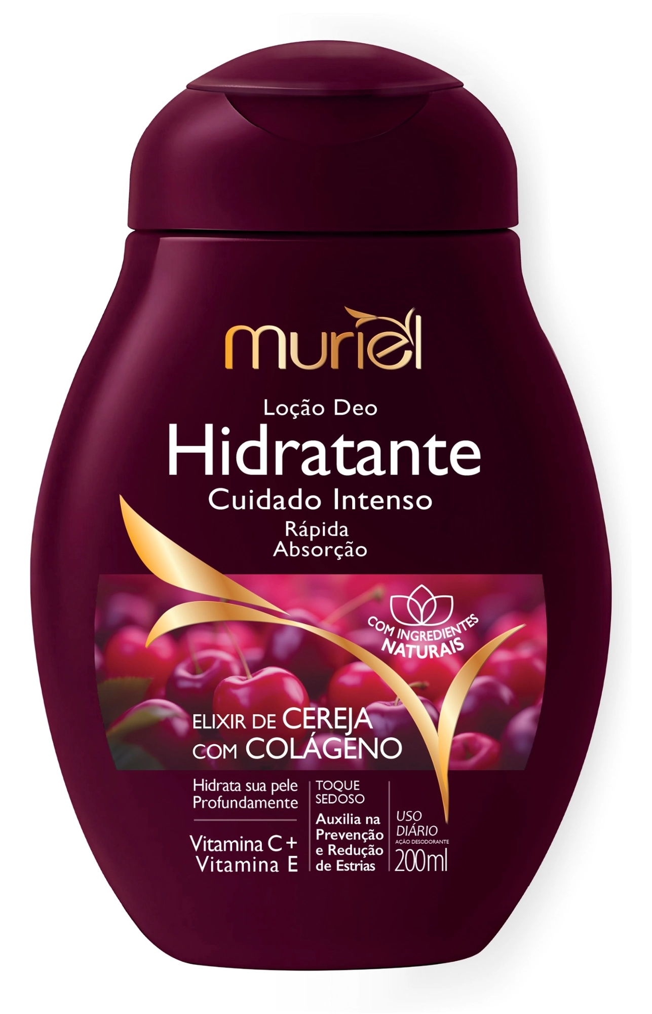 Locao Hidr Muriel 200ml Cereja Com Colageno