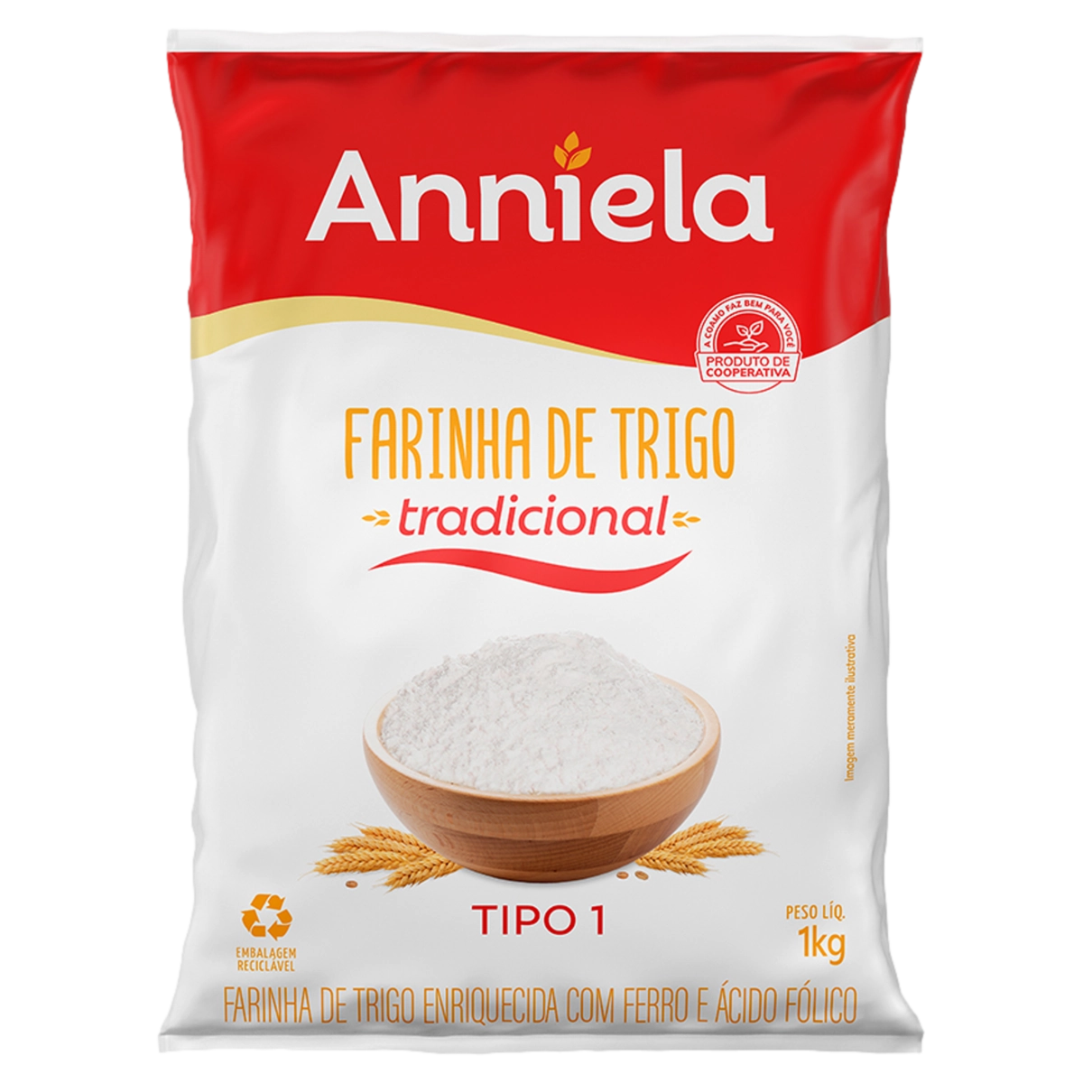 Farinha De Trigo Tipo 1 Tradicional Anniela Pacote 1kg