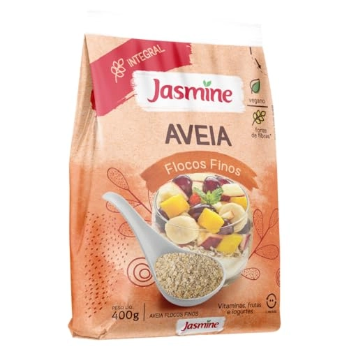 Aveia Em Flocos Finos Integral Jasmine Pacote 400g