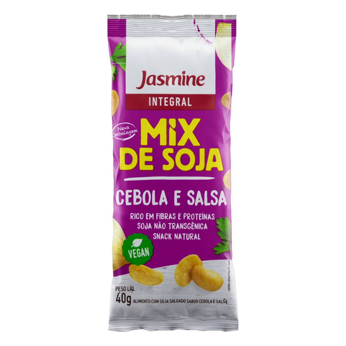 Mix De Soja Integral Cebola E Salsa Jasmine Pacote 40g