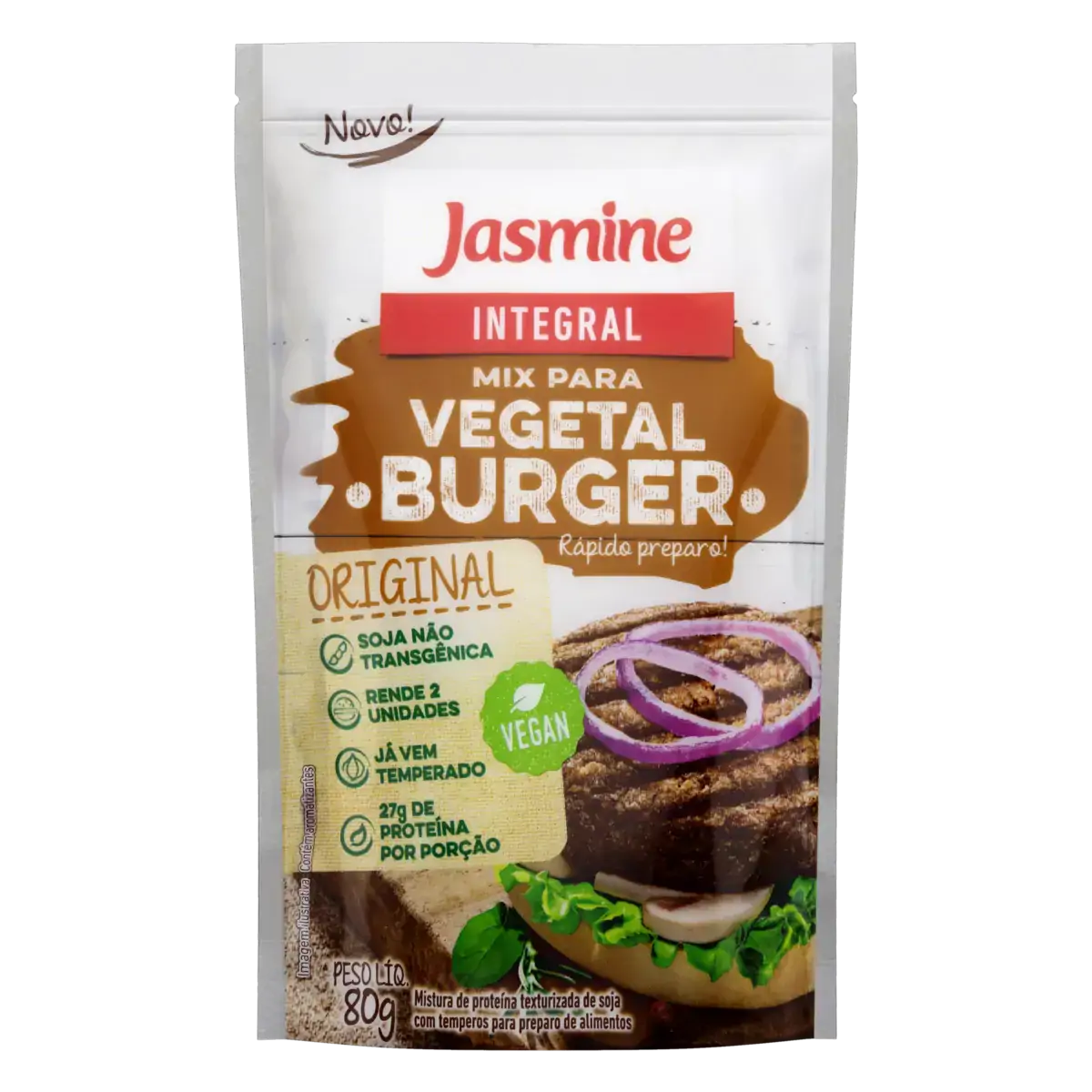 Mix Para Vegetal Burger Integral Original Jasmine Sachê 80g
