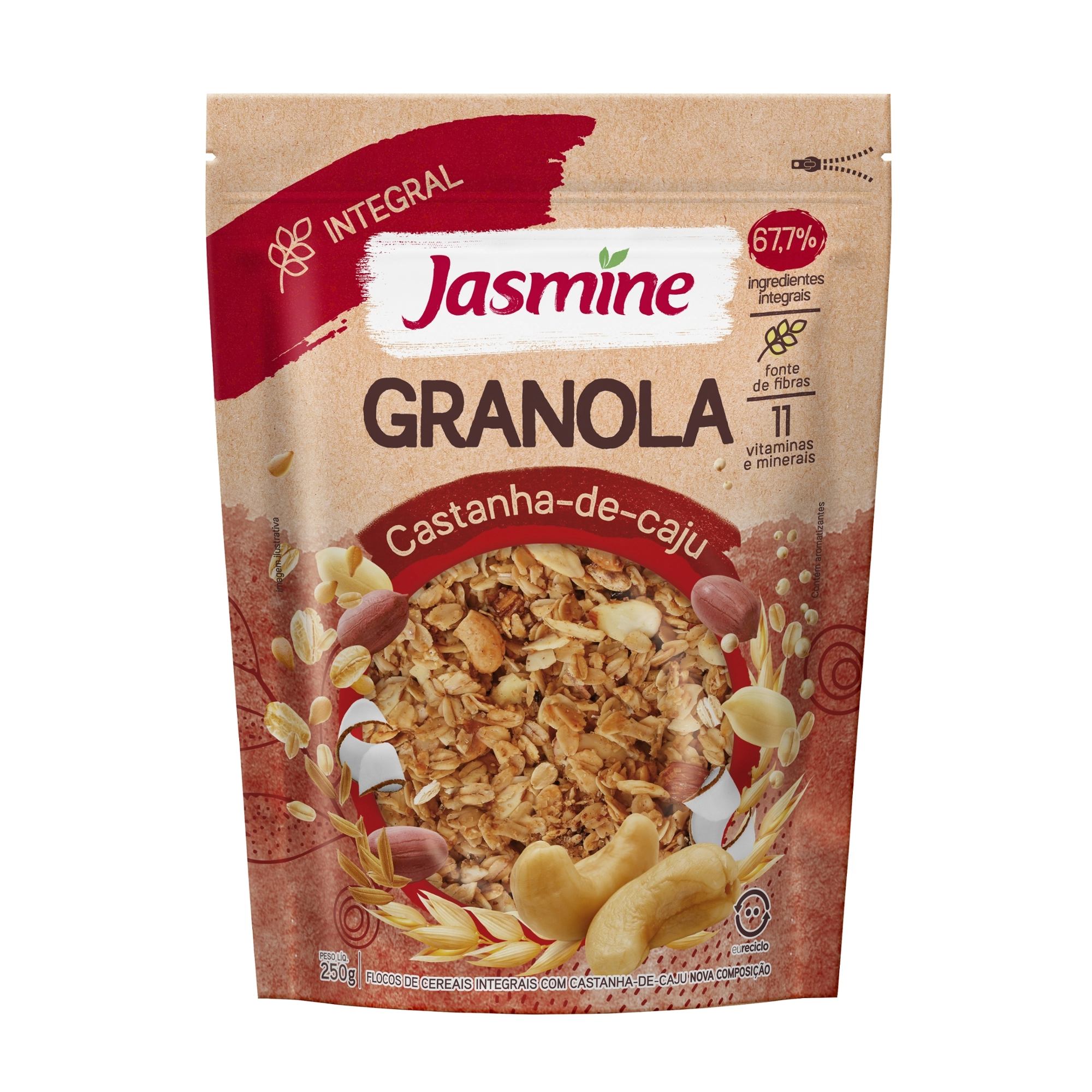 Granola Integral Castanha De Caju Jasmine Pouch 250g
