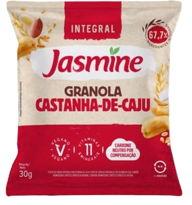Granola Integral Castanha De Caju Jasmine Pacote 30g