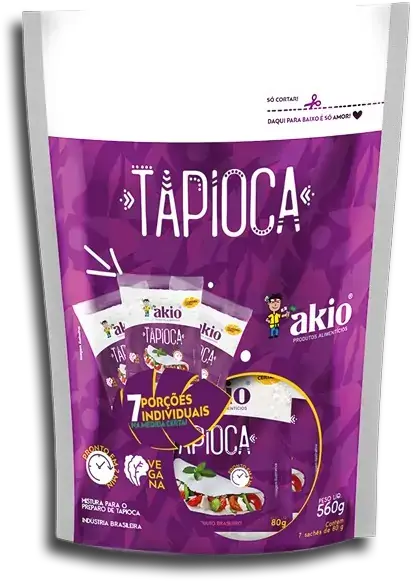 Tapioca Akio Pouch C/7 Porcoes 560g