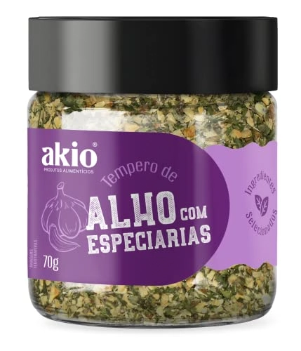 Tempero Alho Akio 70g Especiarias