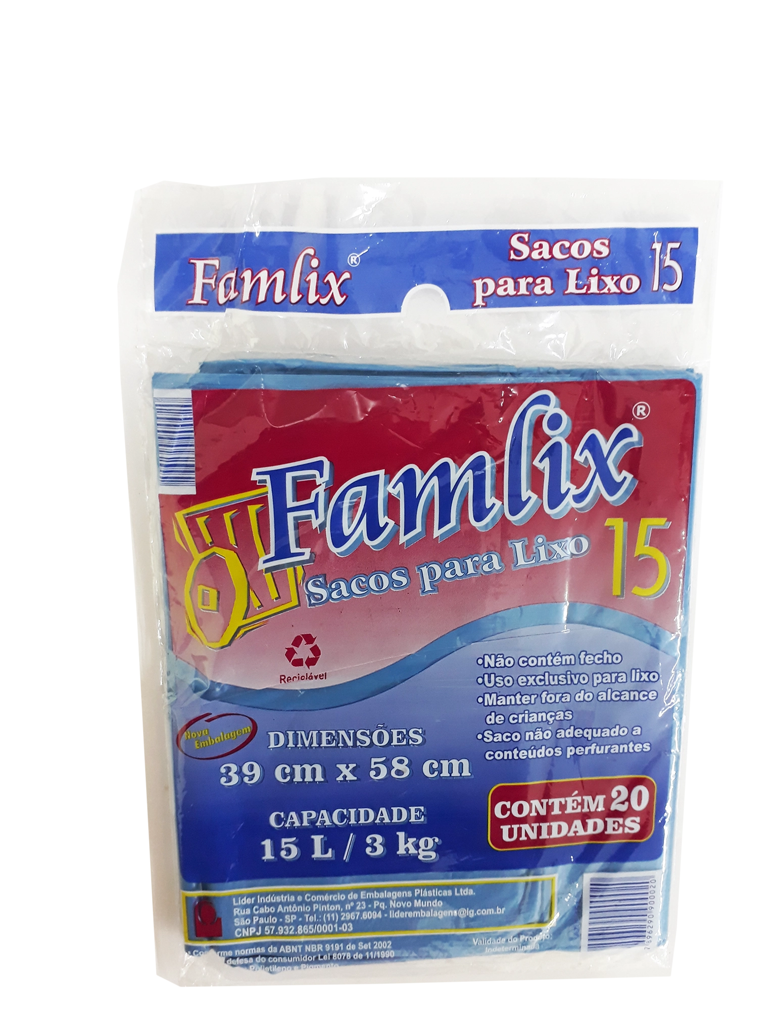 Saco Lixo Famlix