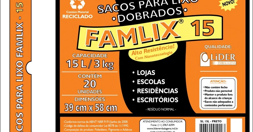 Saco Lixo Famlix