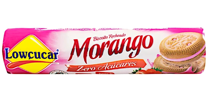 Biscoito Recheio Morango Diet Zero Lactose Lowçucar Pacote 120g