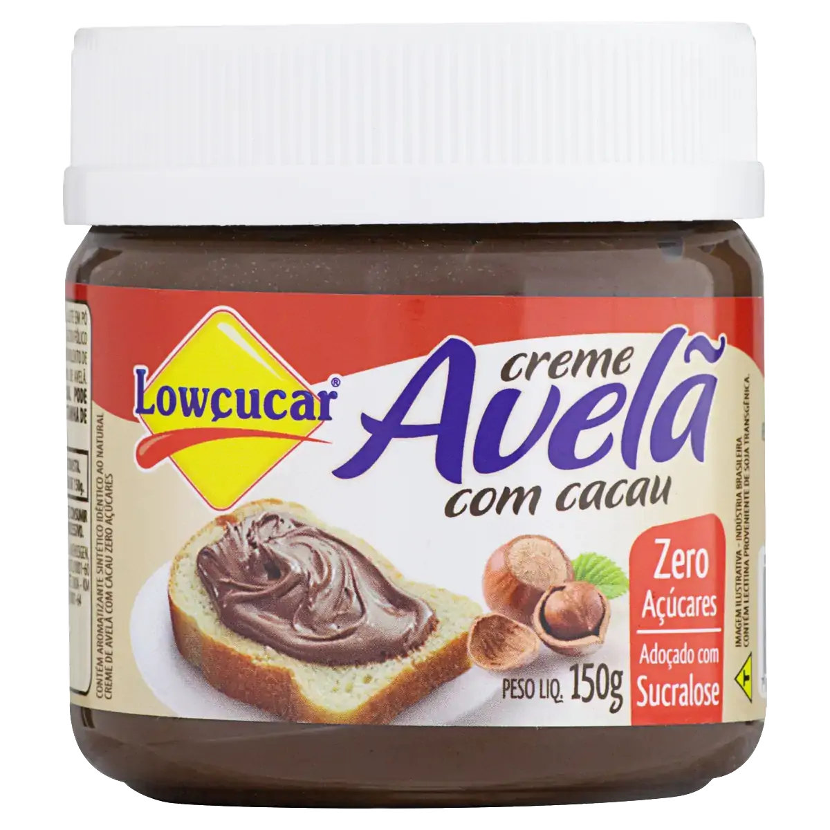 Creme De Avelã Com Cacau Zero Açúcar Lowçucar Pote 150g
