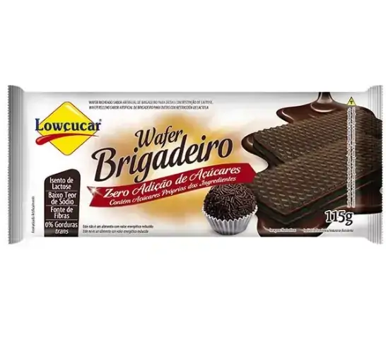 Bisc Wafer Lowcucar 115g Brigadeiro