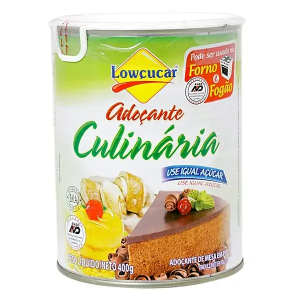 Adoçante Em Pó Stevia Culinário Lowçucar Pote 400g