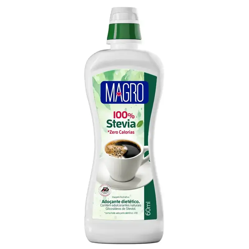 Adoçante Líquido Stevia Magro Frasco 60ml