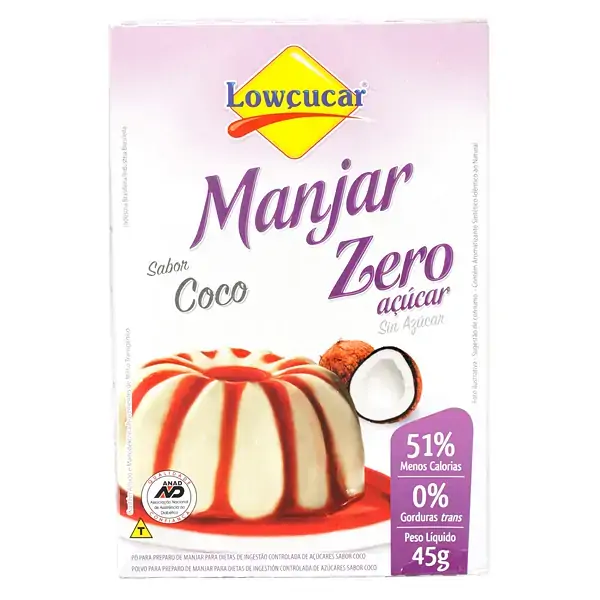 Pó Para Manjar Coco Lowçucar Caixa 45g