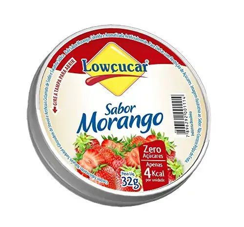 Bala Morango Zero Açúcar Lowçucar Pote 32g