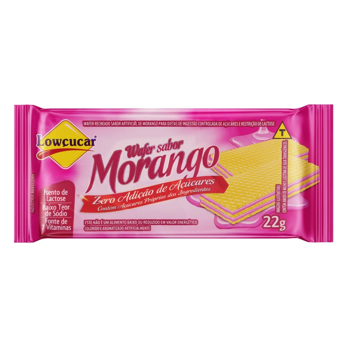 Wafer Lanchi Morango Zero