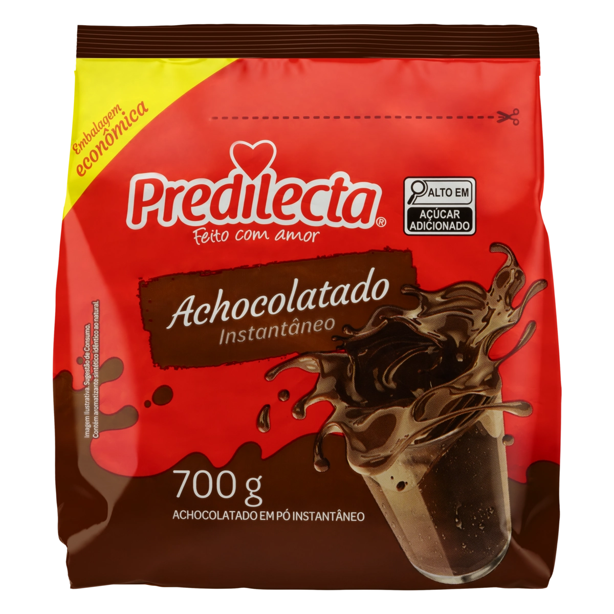 Achocolatado Pó Predilecta Pacote 700g Embalagem Econômica
